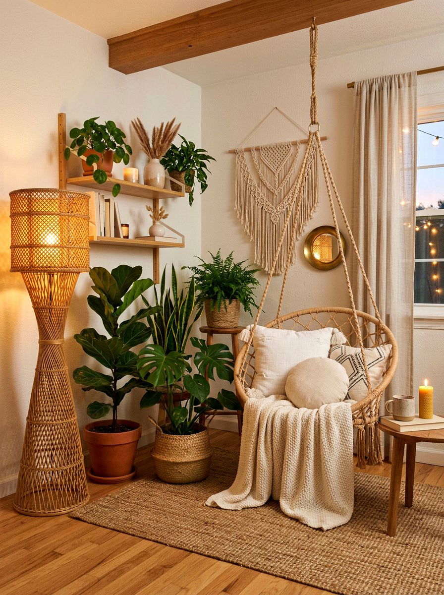 Rattan Floor Lamp - 30 floor lamp bedroom corner ideas