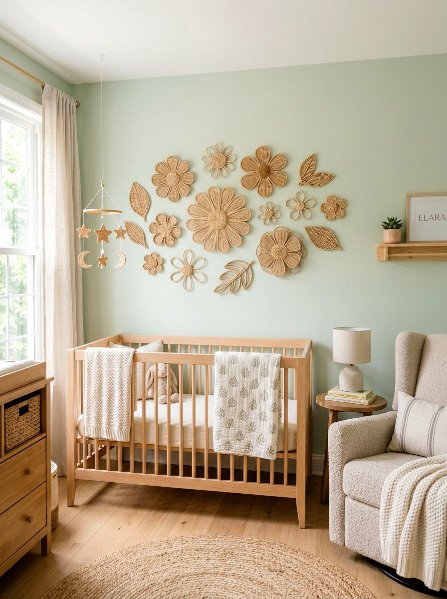 Rattan Floral Wall Decor - 30 rattan decor ideas