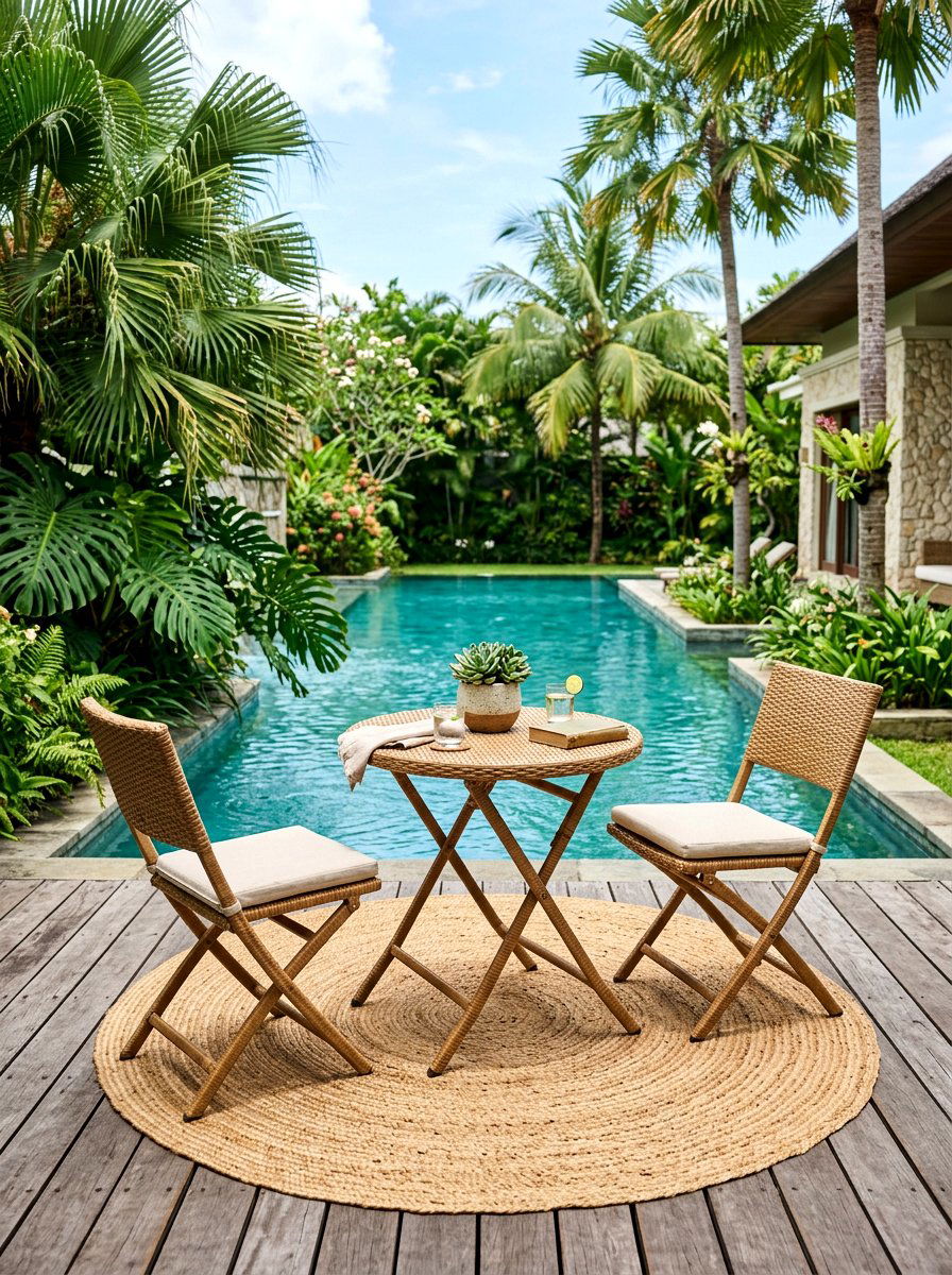 Rattan Folding Bistro Set - 30 folding bistro set ideas