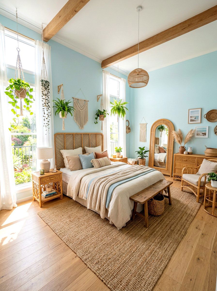 Rattan Furniture - 30 spring bedroom refresh ideas