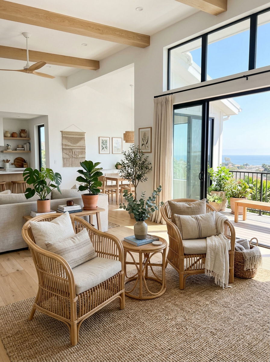 Rattan Furniture Living Room - 30 organic modern living space ideas