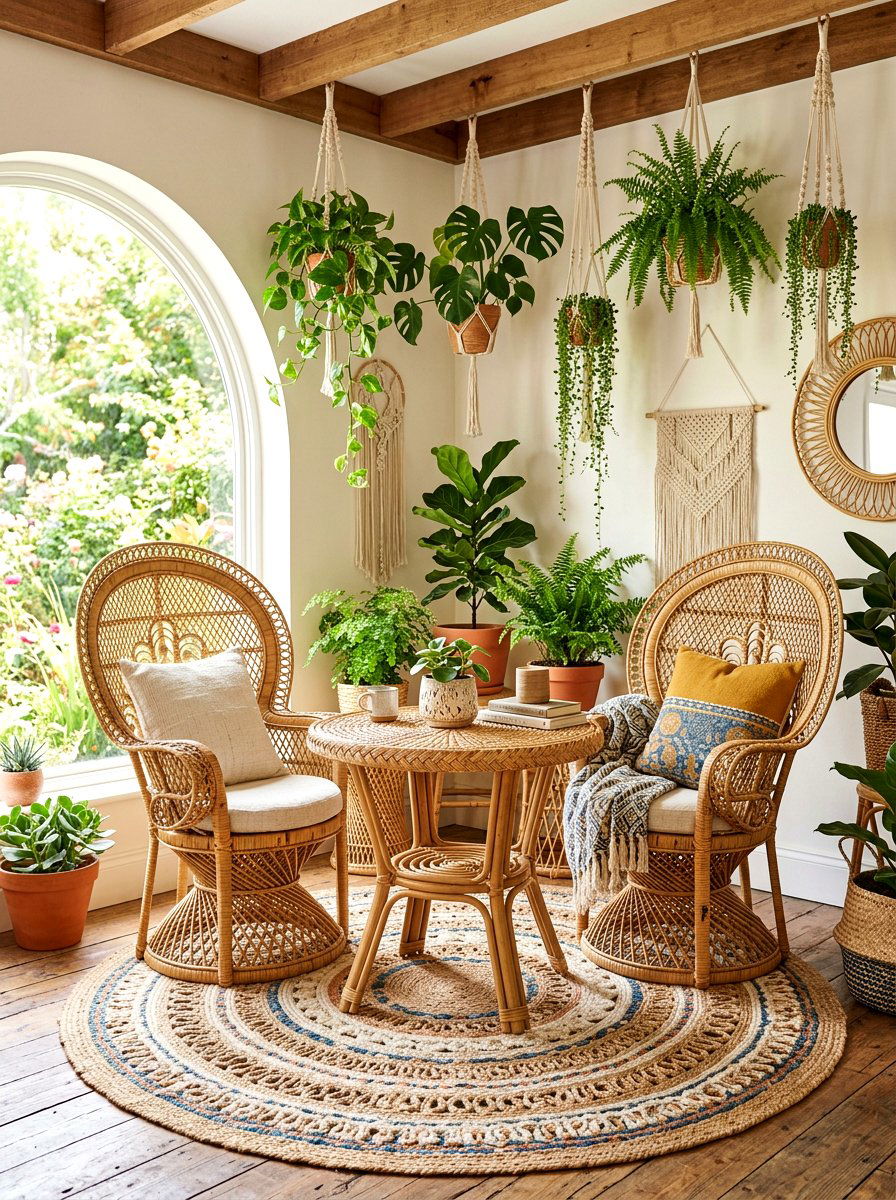 Rattan Furniture Nook - 30 breakfast nook ideas