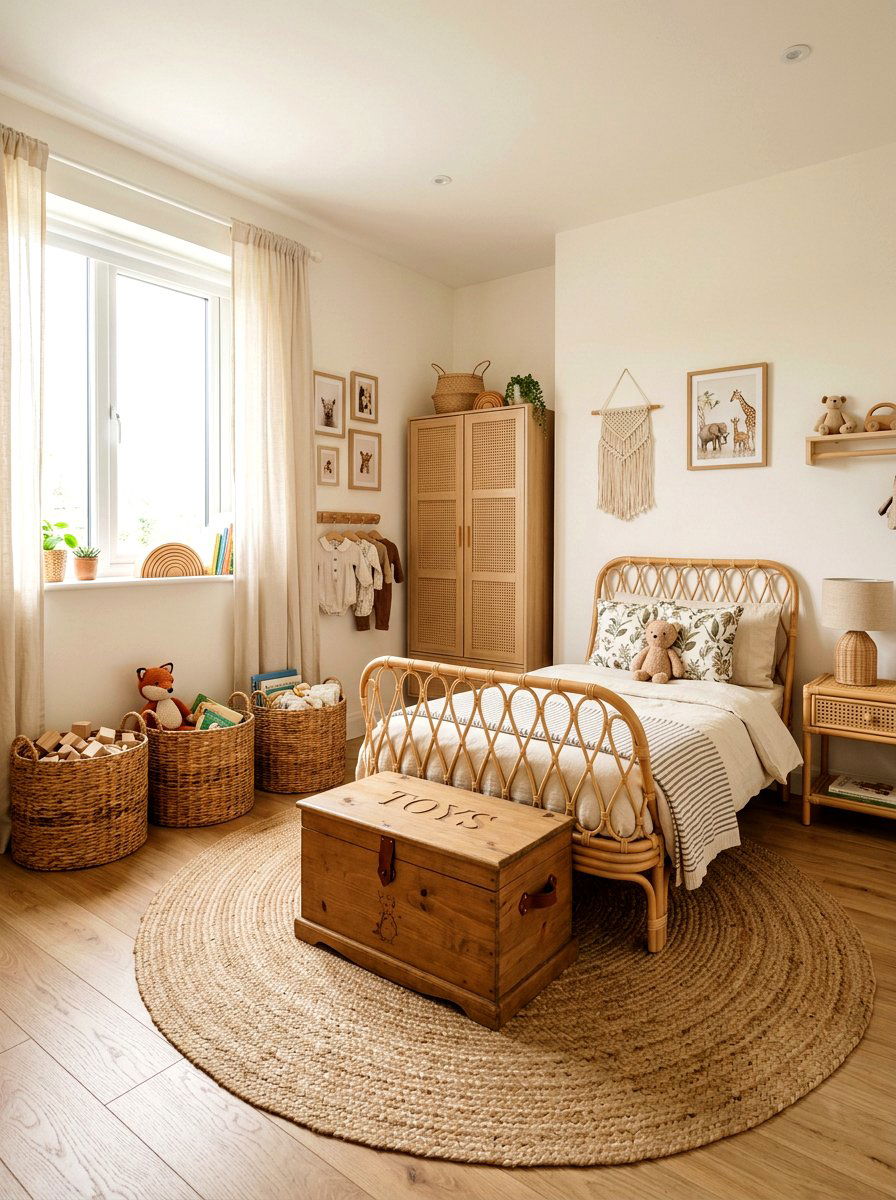 Rattan Furniture Toddler Bedroom - 30 neutral toddler room ideas