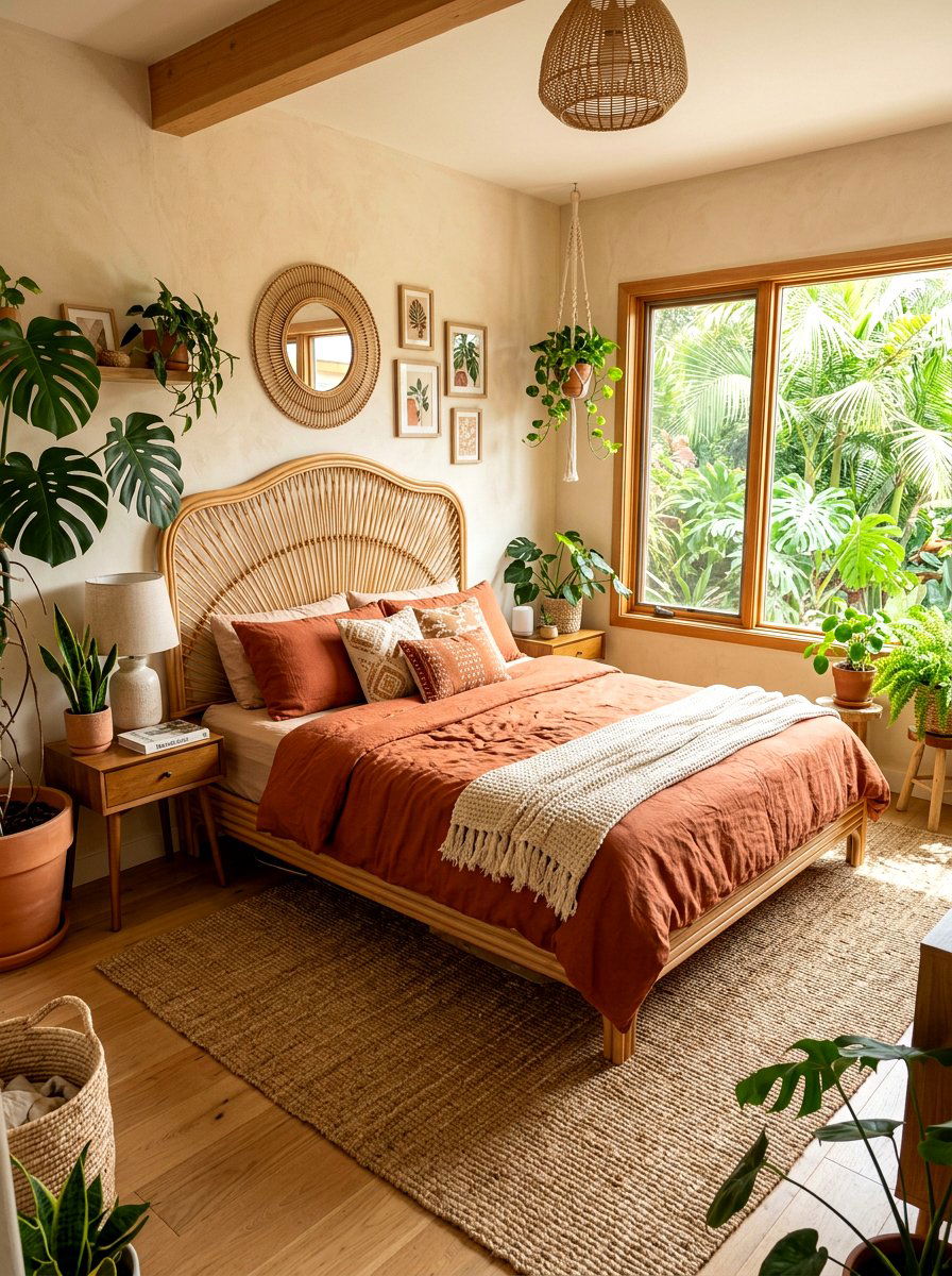 Rattan Headboard Platform Bed - 30 platform bed ideas