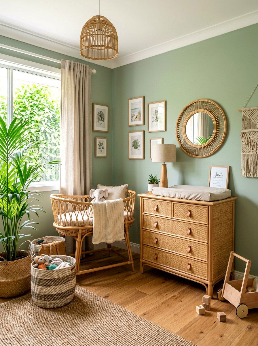 Rattan Nursery Furniture - 30 luxe baby room ideas