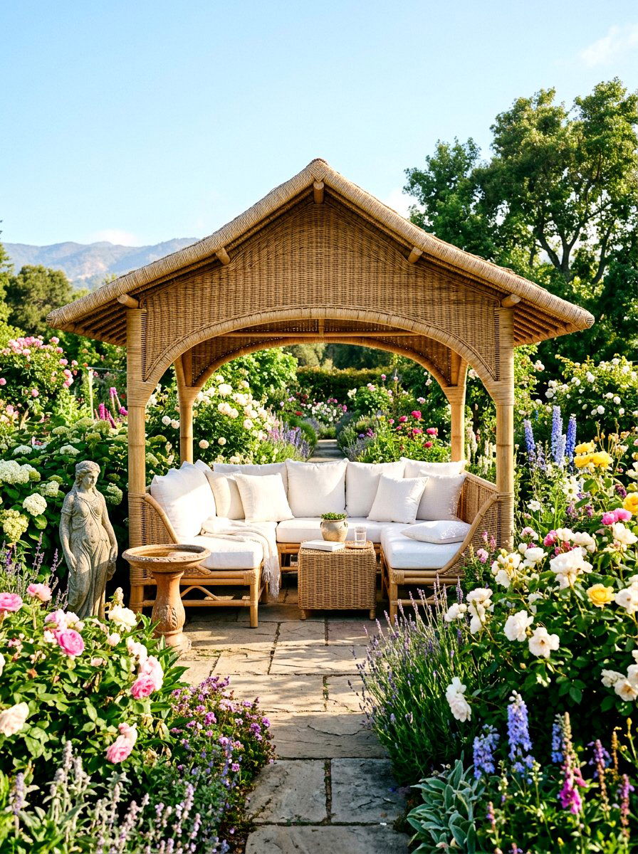 Rattan Outdoor Cabana - 30 cabana bed patio ideas