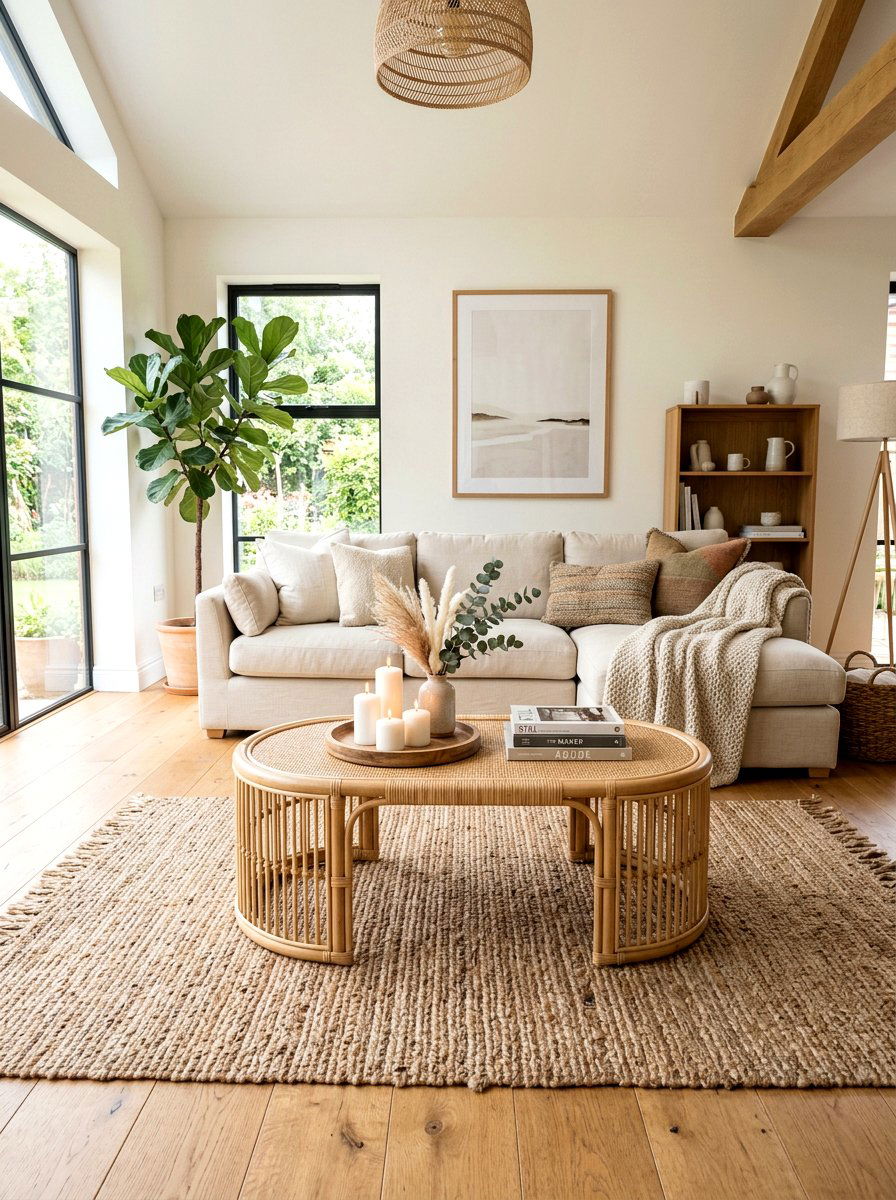 Rattan Oval Coffee Table - 30 rattan decor ideas
