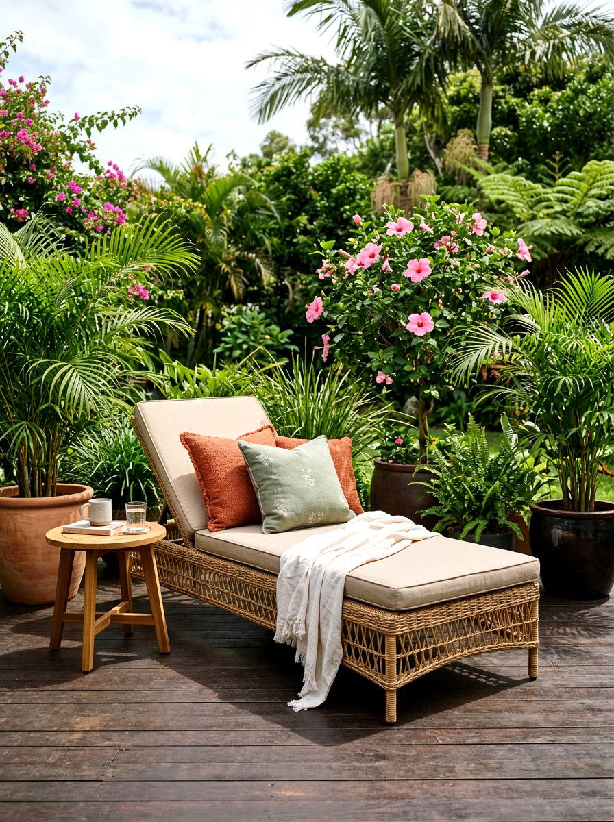 Rattan Patio Chaise Lounge - 30 outdoor lounge chair ideas
