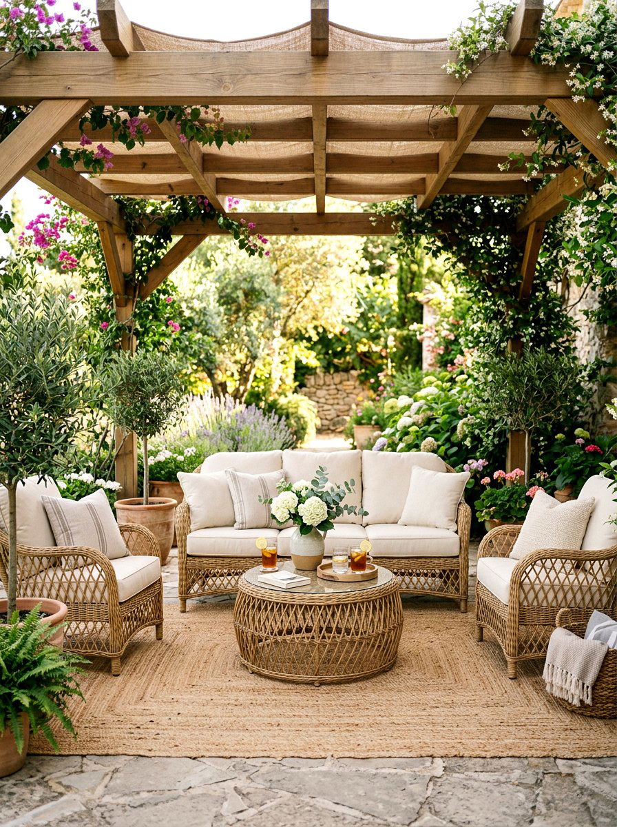 Rattan Patio Furniture - 30 summer entertaining patio ideas