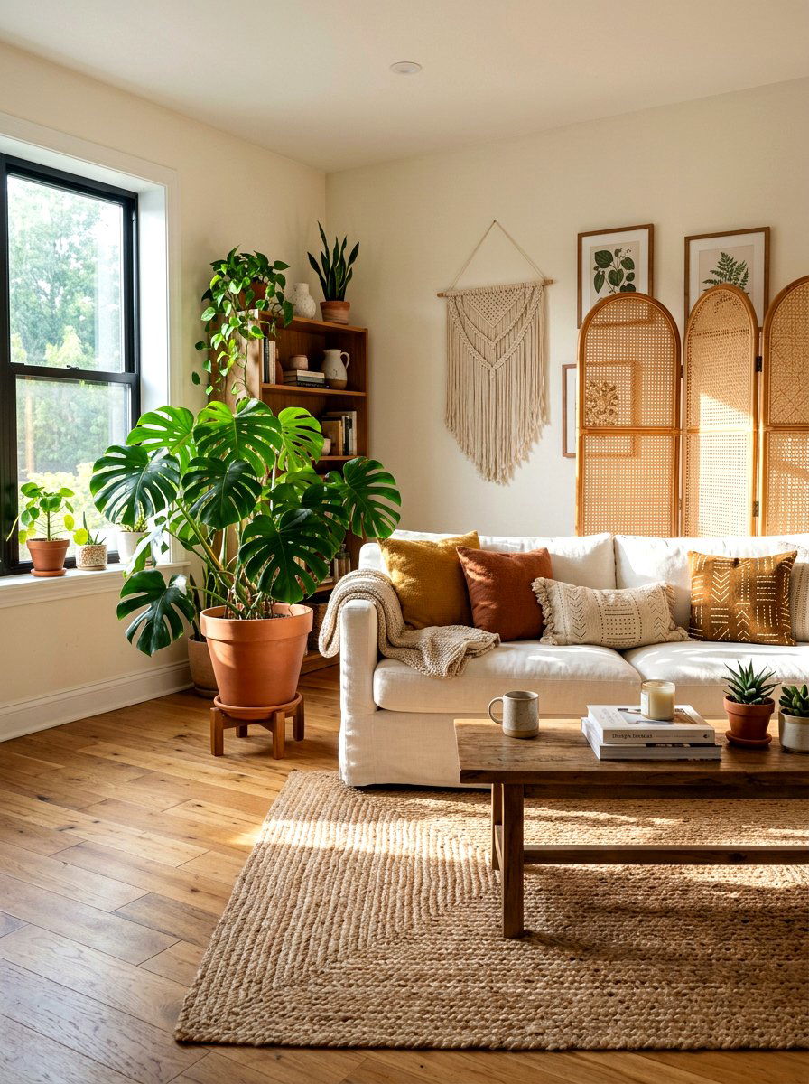 Rattan Room Divider - 30 freestanding screen divider ideas