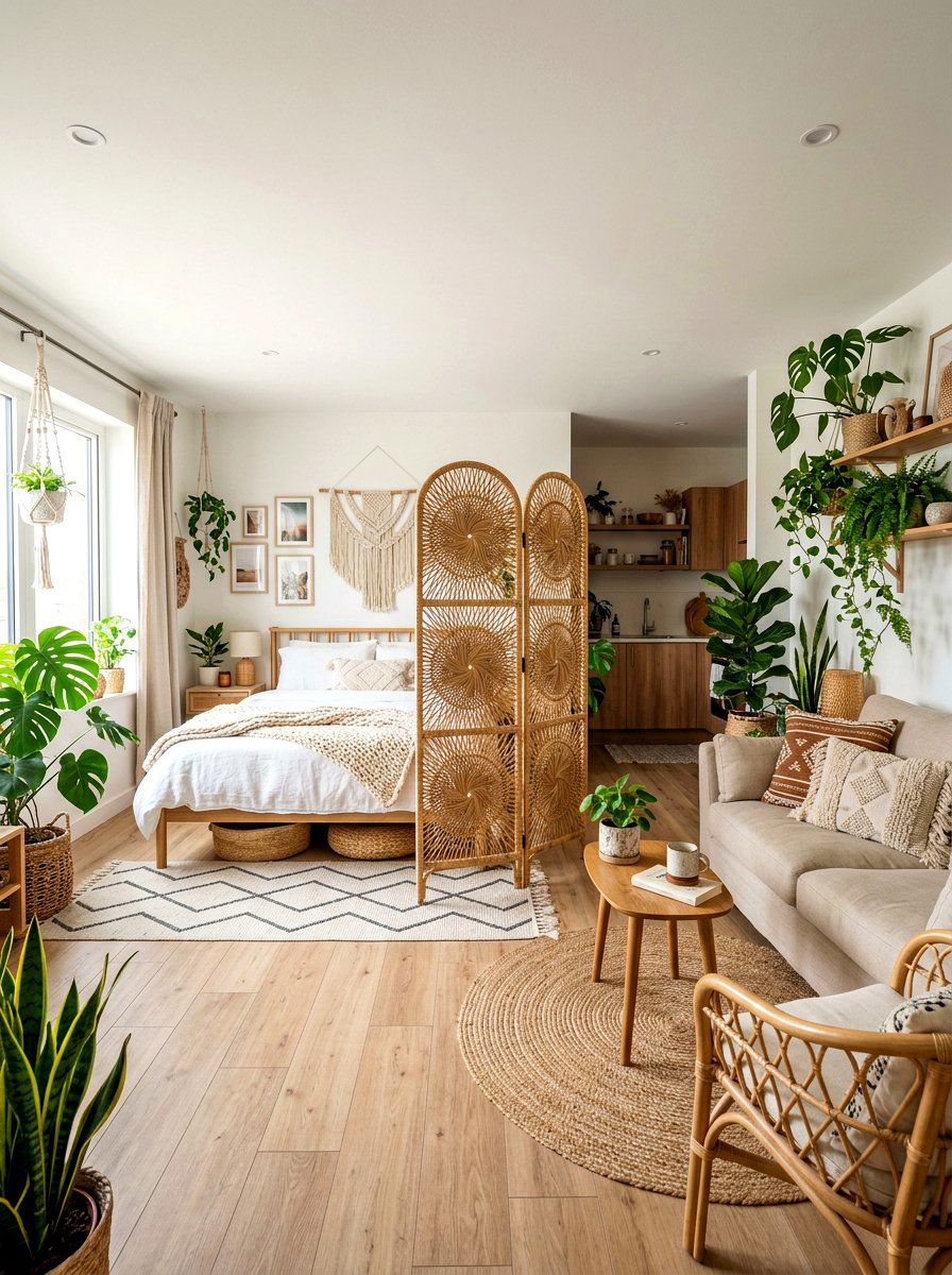 Rattan Screen - 30 natural fiber decor ideas