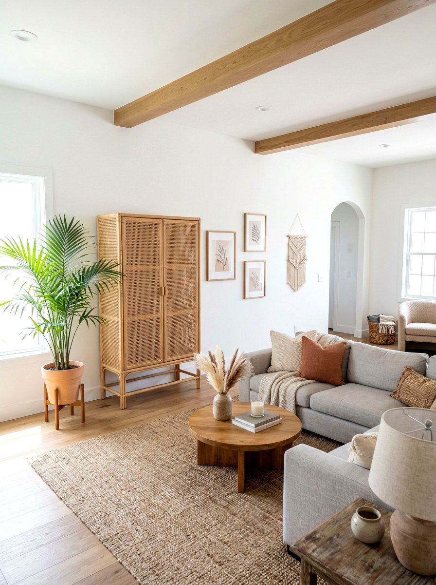 Rattan Storage Cabinet - 30 rattan decor ideas