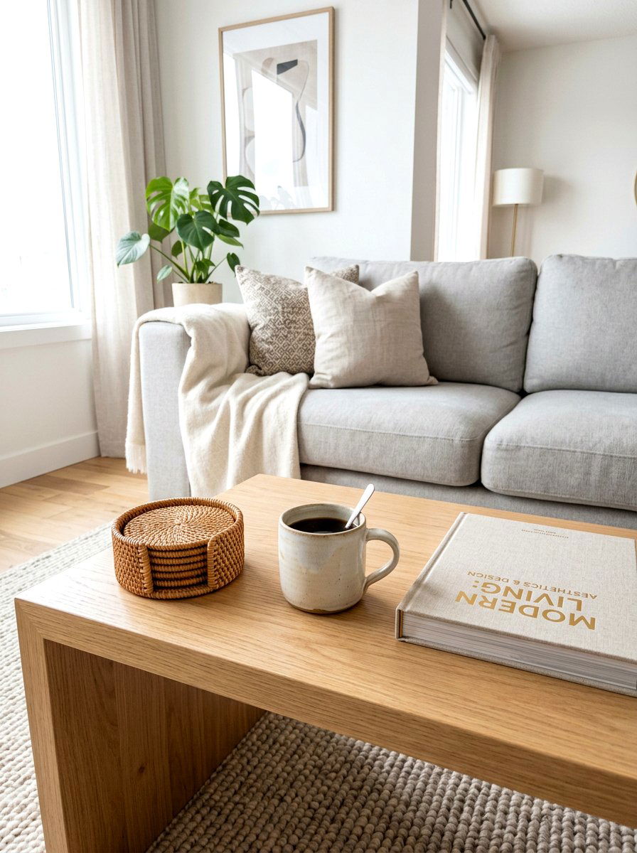 Rattan Table Coasters - 30 rattan decor ideas