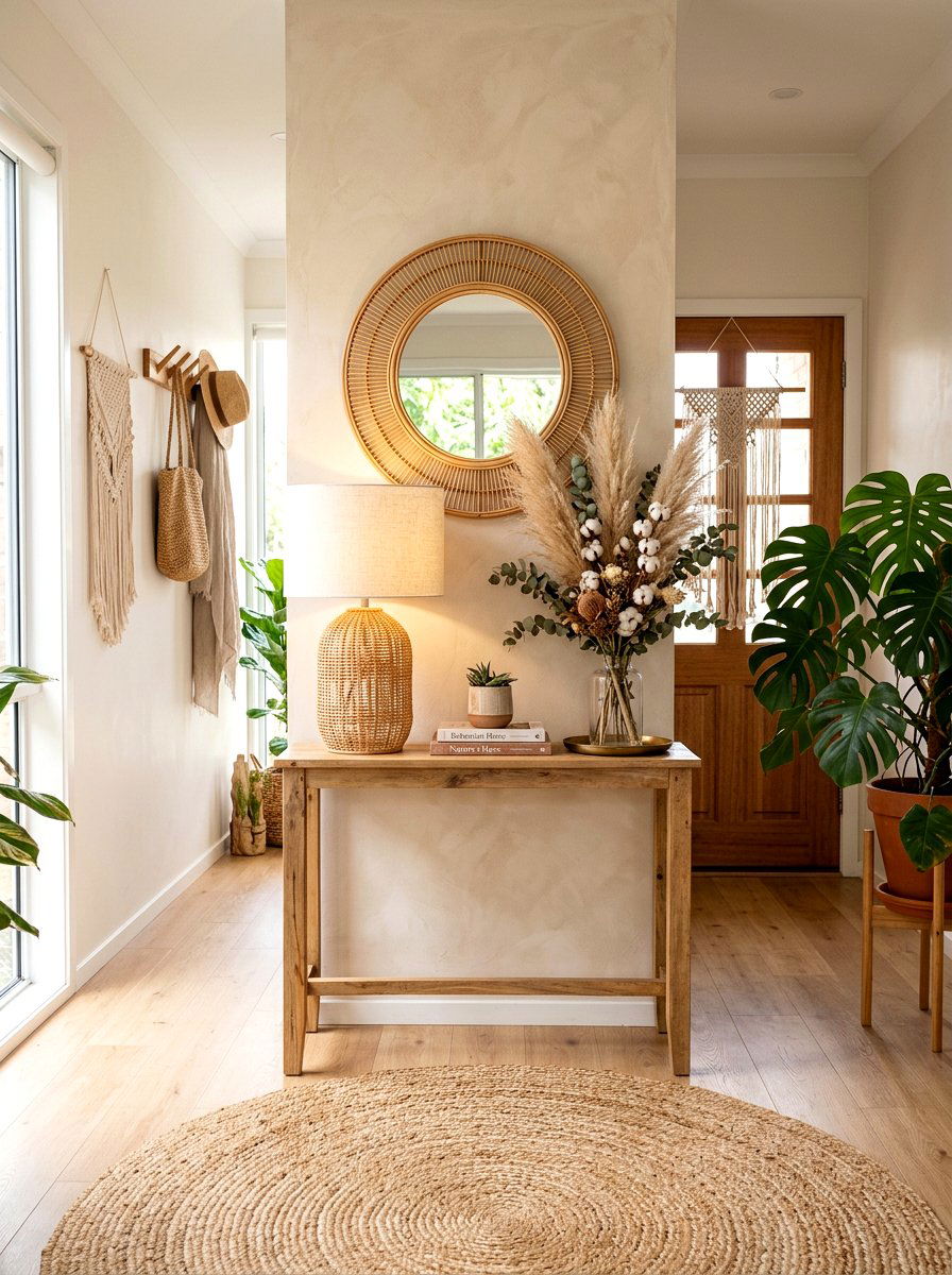 Rattan Table Lamp - 30 console table lamp ideas