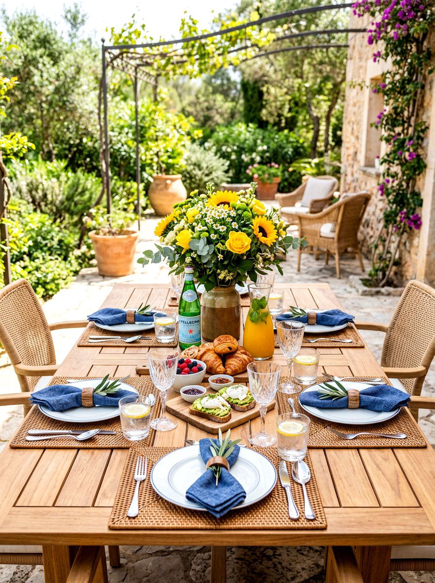 Rattan Table Placemats - 30 rattan decor ideas