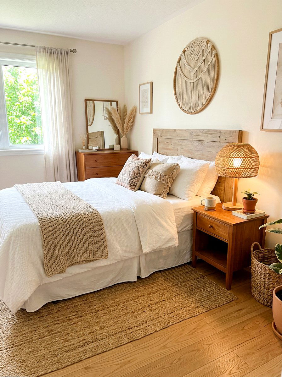 Rattan Texture Bedroom Lamp - 30 lamp styling ideas