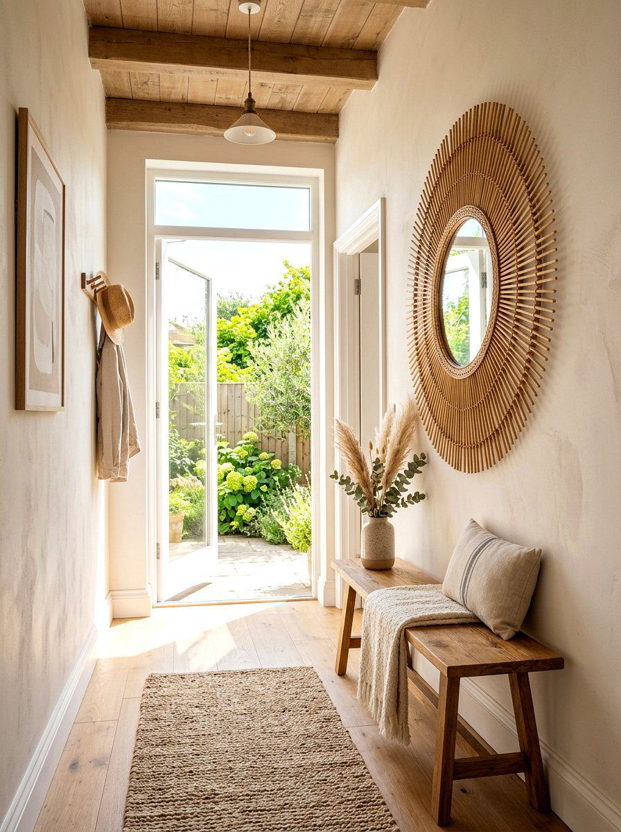 Rattan Wall Mirror - 30 rattan decor ideas