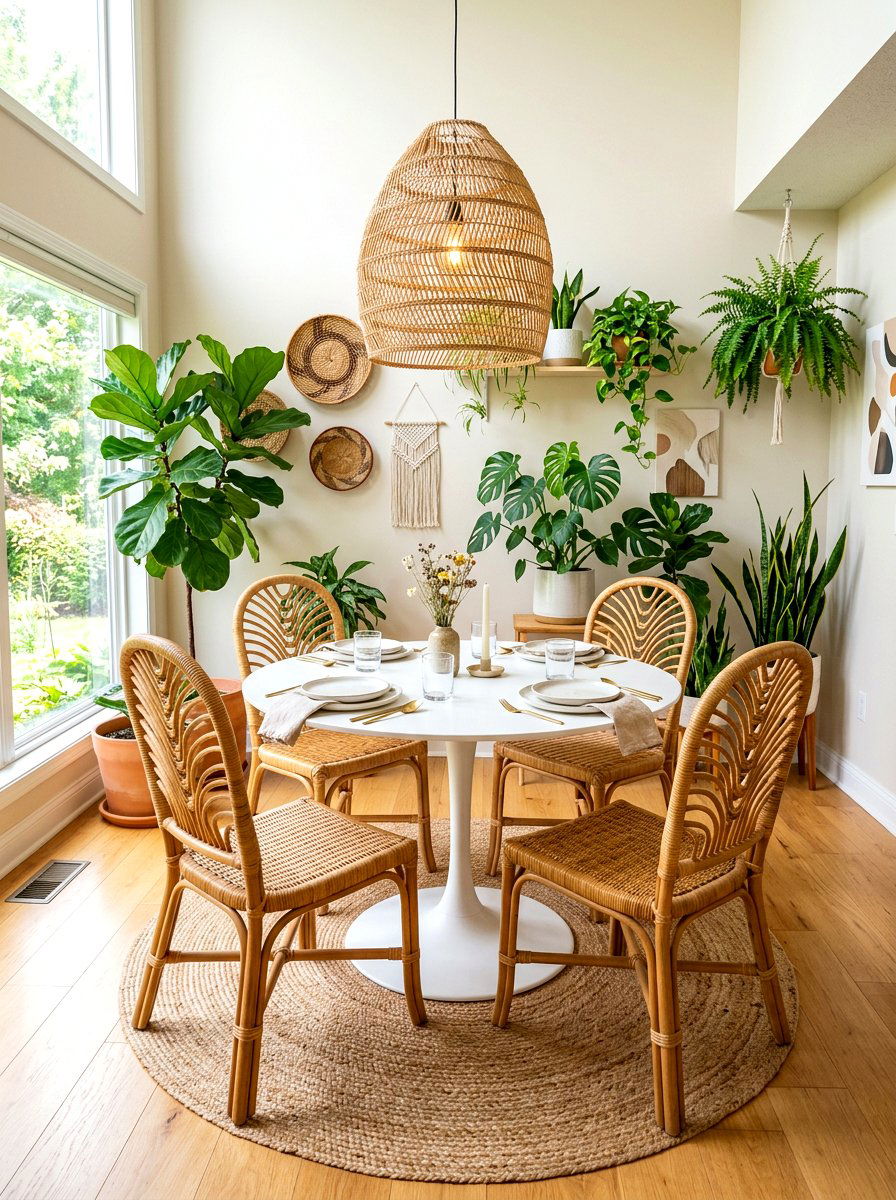 Rattan Wave Back Dining Chair - 30 scalloped dining chairs ideas