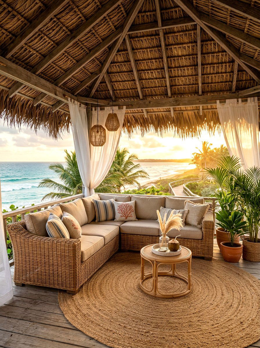 Rattan corner sofa 1 - 30 pavilion lounge furniture ideas