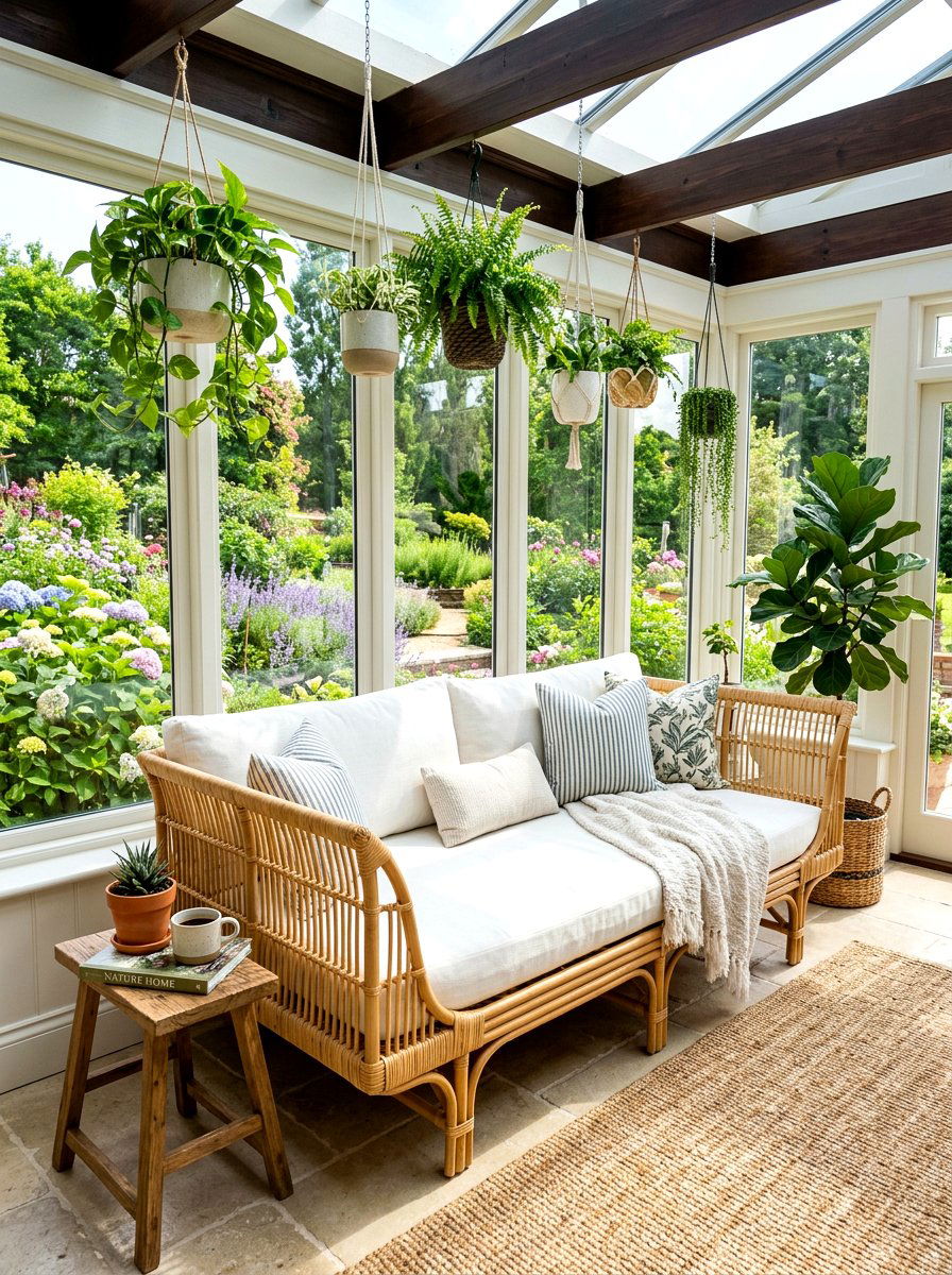 Rattan daybed sunroom - 30 daybed room ideas