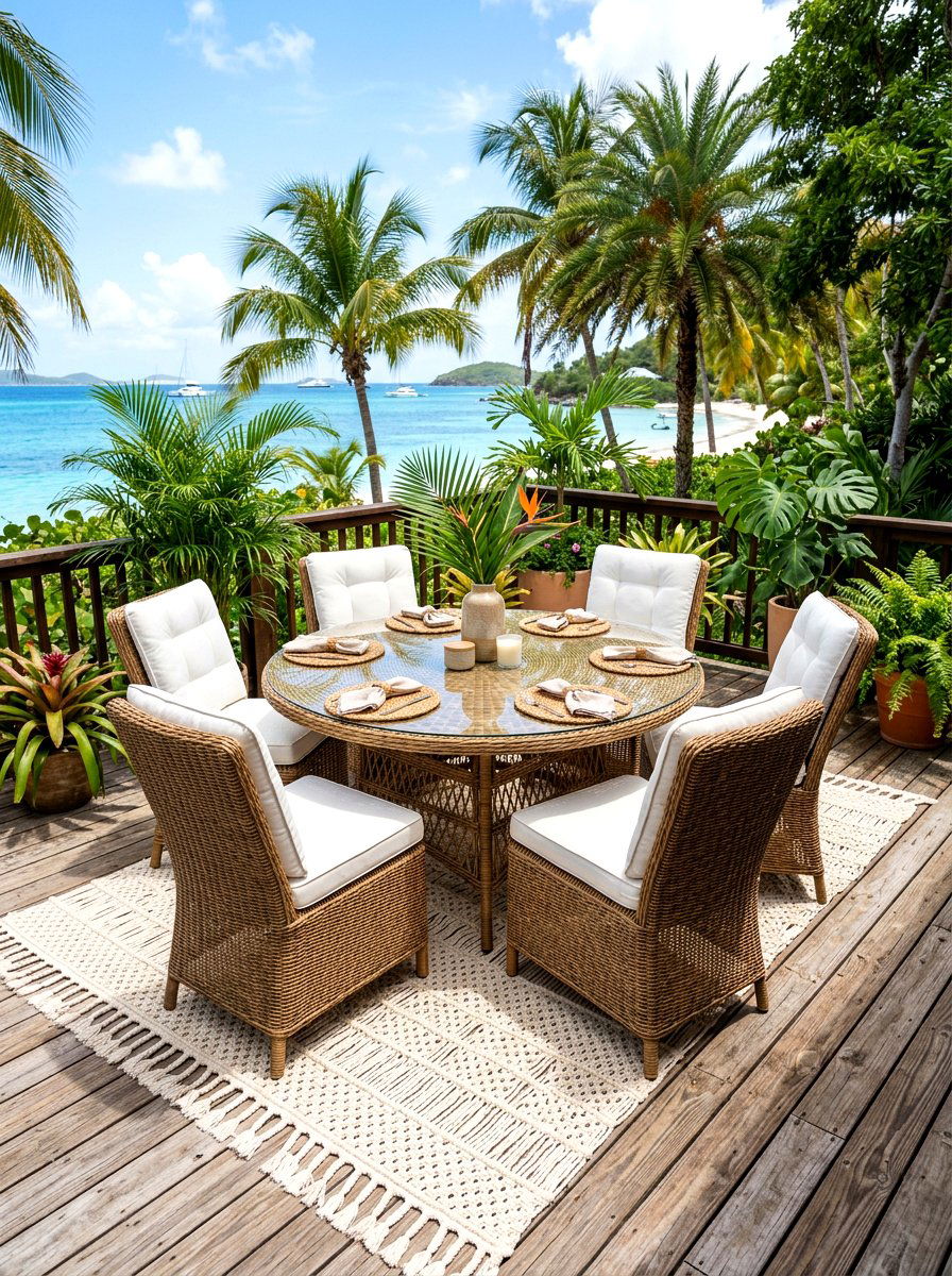 Rattan dining furniture - 30 outdoor dining furniture ideas