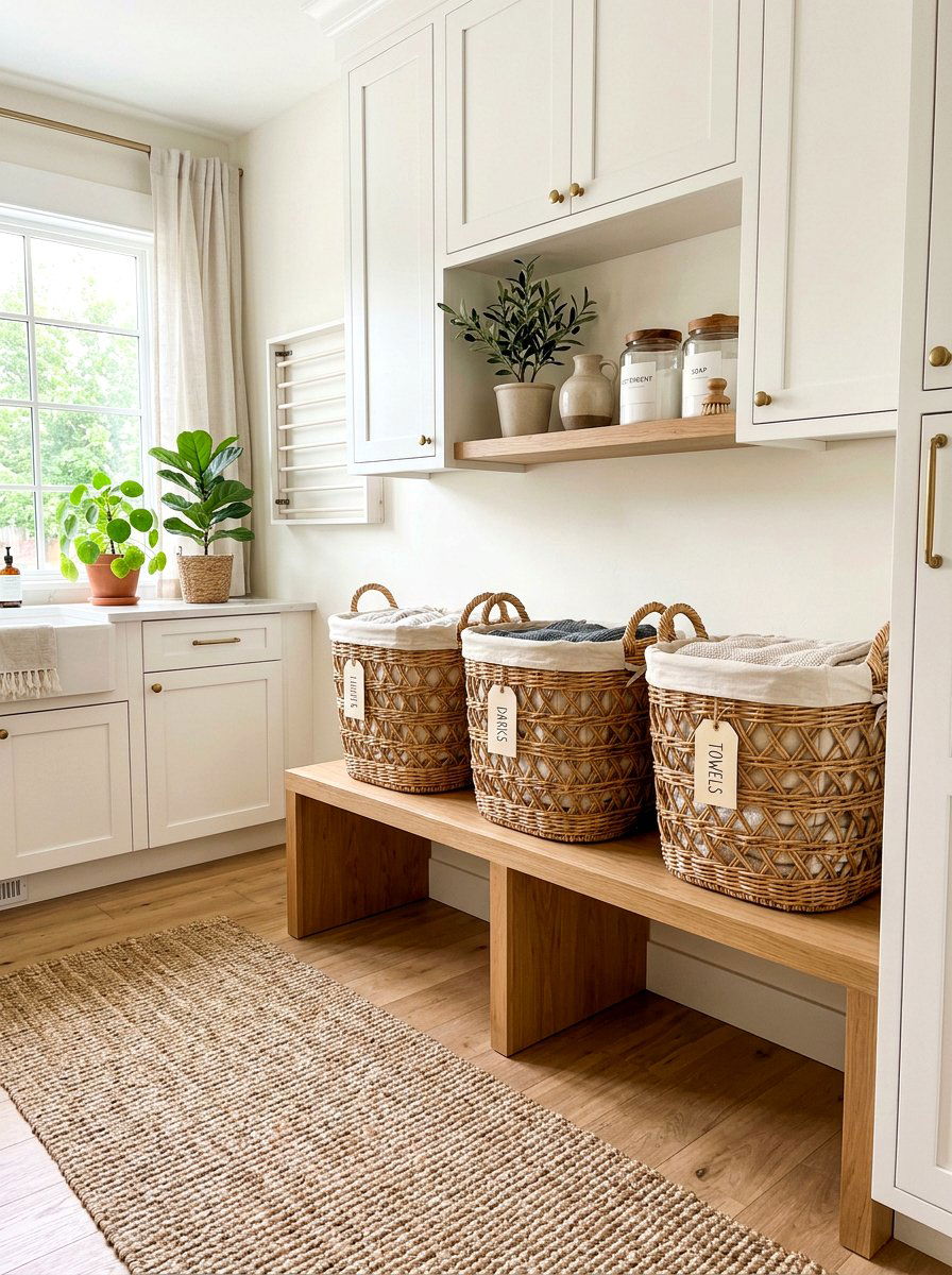 30 eco laundry room ideas to Upgrade Towels With Style
