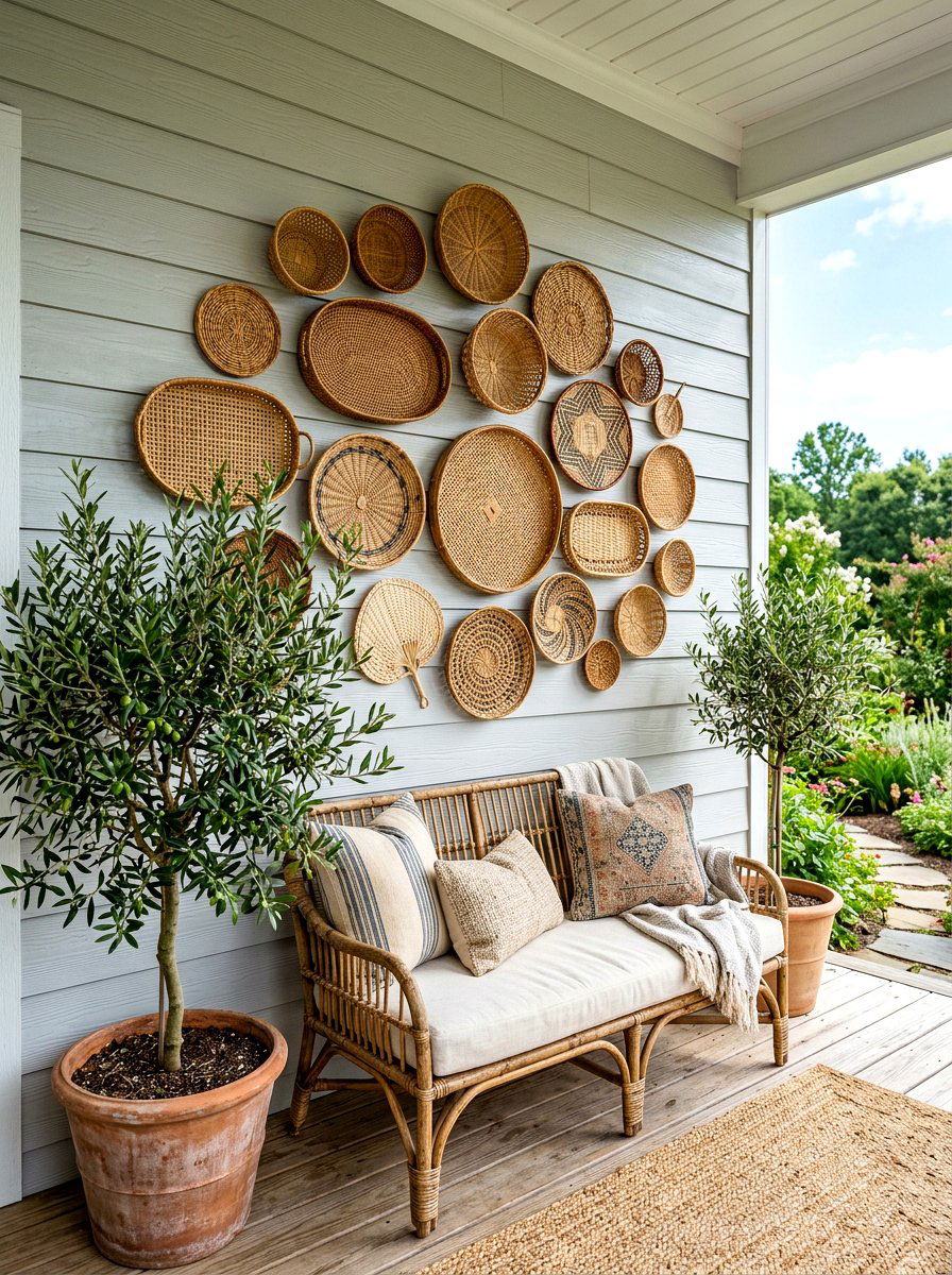 Rattan wall decor porch - 30 rattan porch lounge ideas