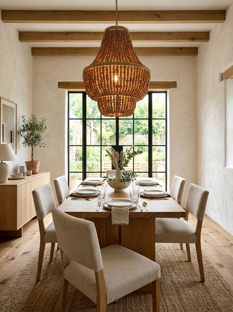 Raw Clay Beaded Chandelier - 30 beaded chandelier ideas