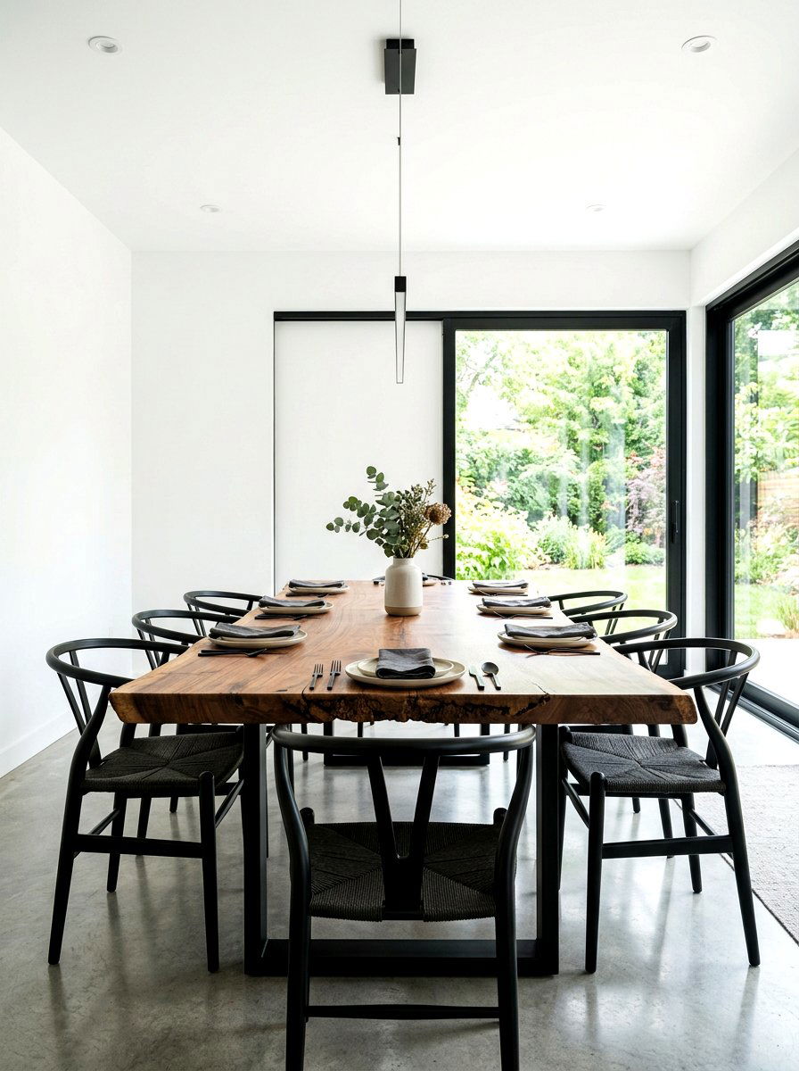 Raw Edge Table Dining Room - 30 biophilic interior design ideas