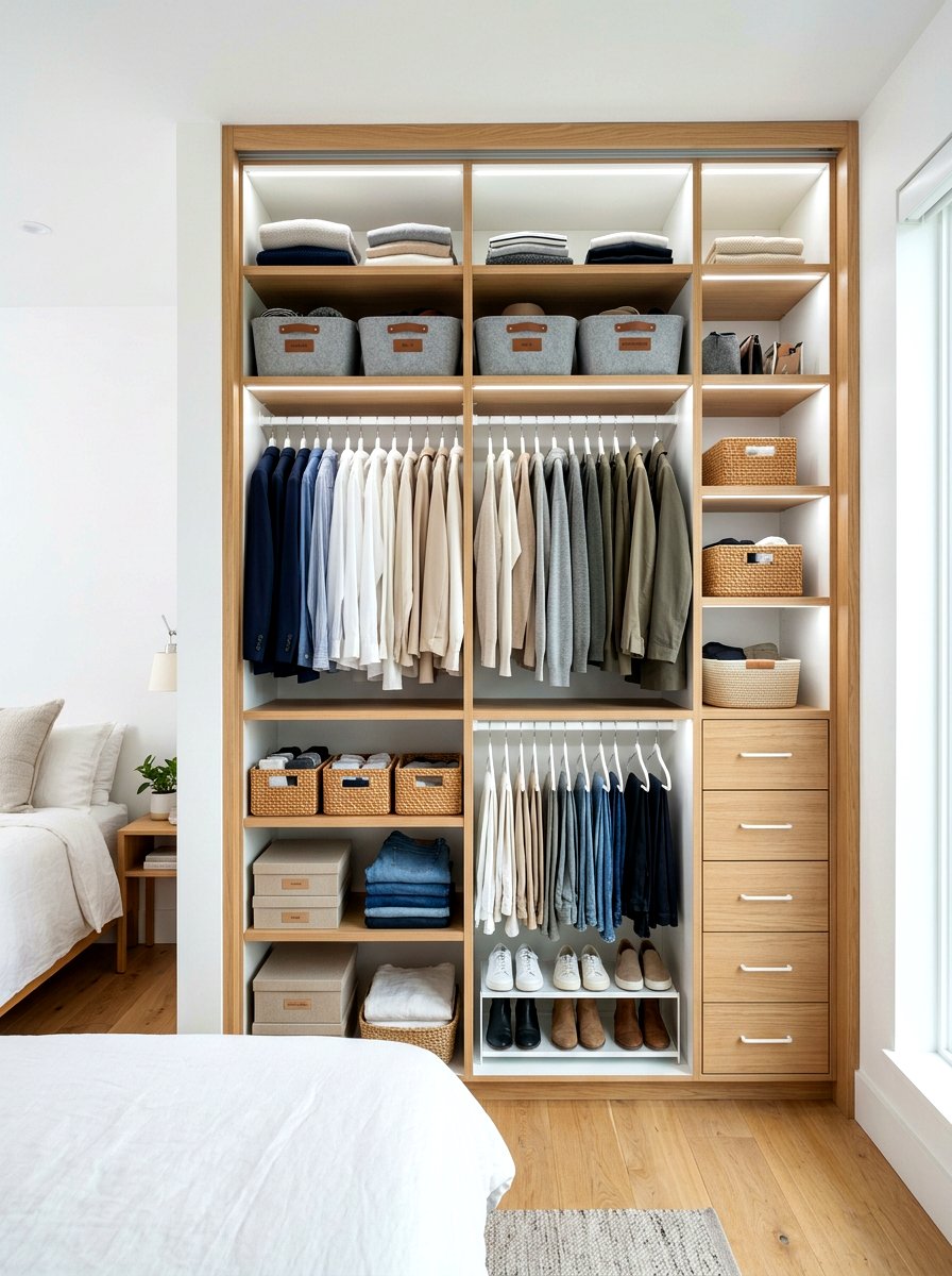 Reach In Closet Organizer - 30 compact closet ideas