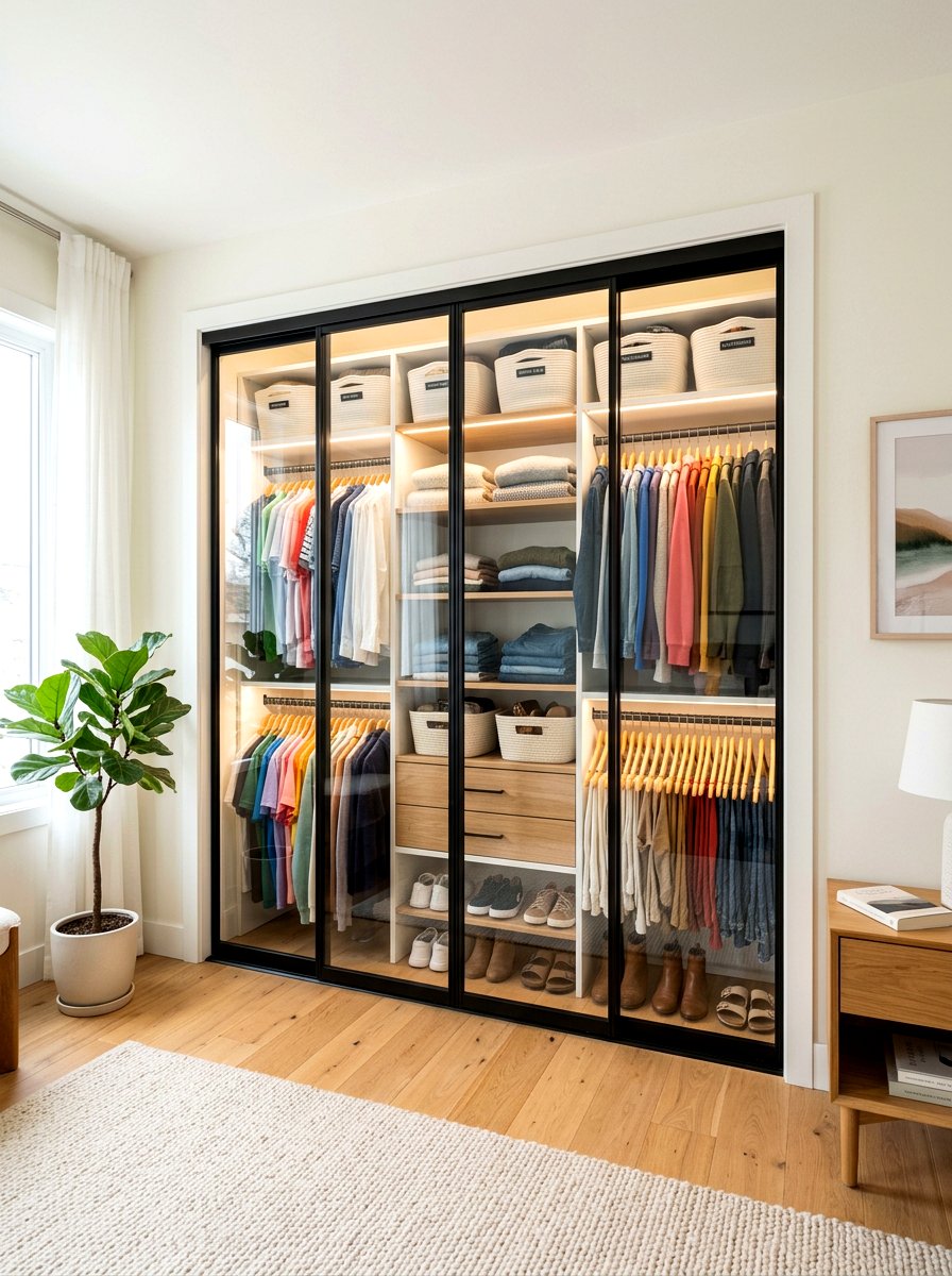 Reach in glass closet - 30 glass front closet ideas