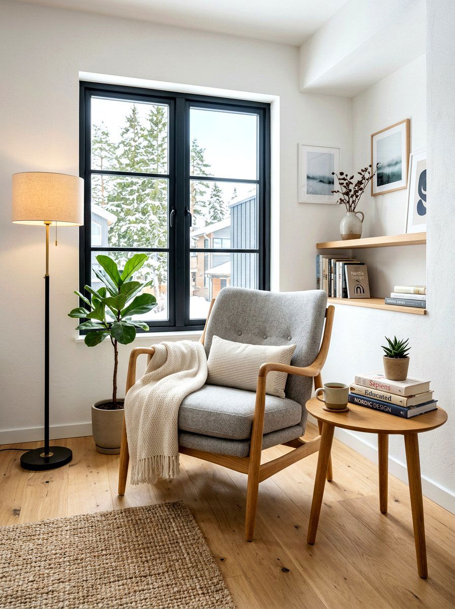 Reading Corner Chair - 30 Scandinavian home ideas