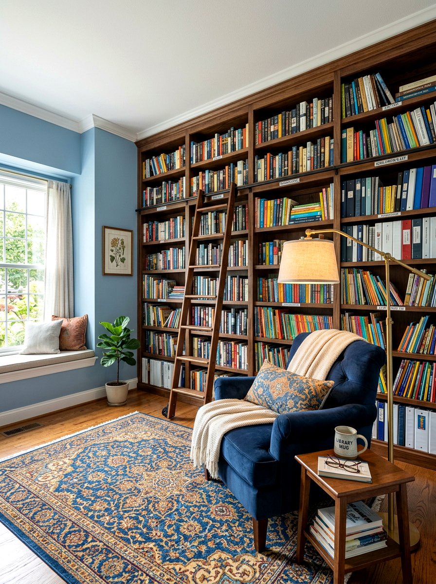 Reading Corner Homeschool Bookshelves - 30 homeschool room ideas