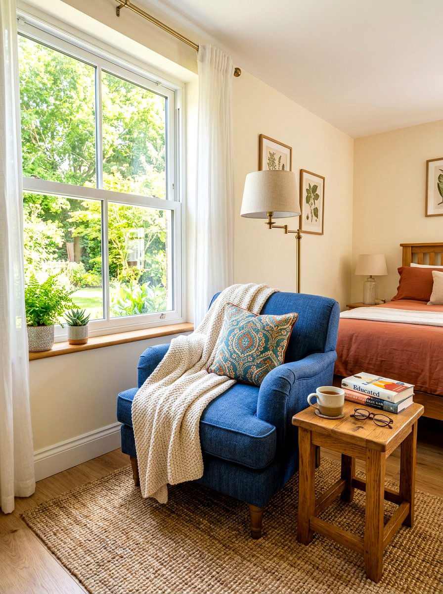 Reading Nook - 30 spring bedroom refresh ideas