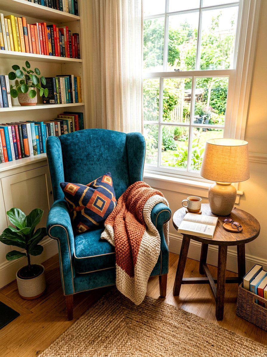 Reading Nook Armchair - 30 cozy cocoon chair ideas