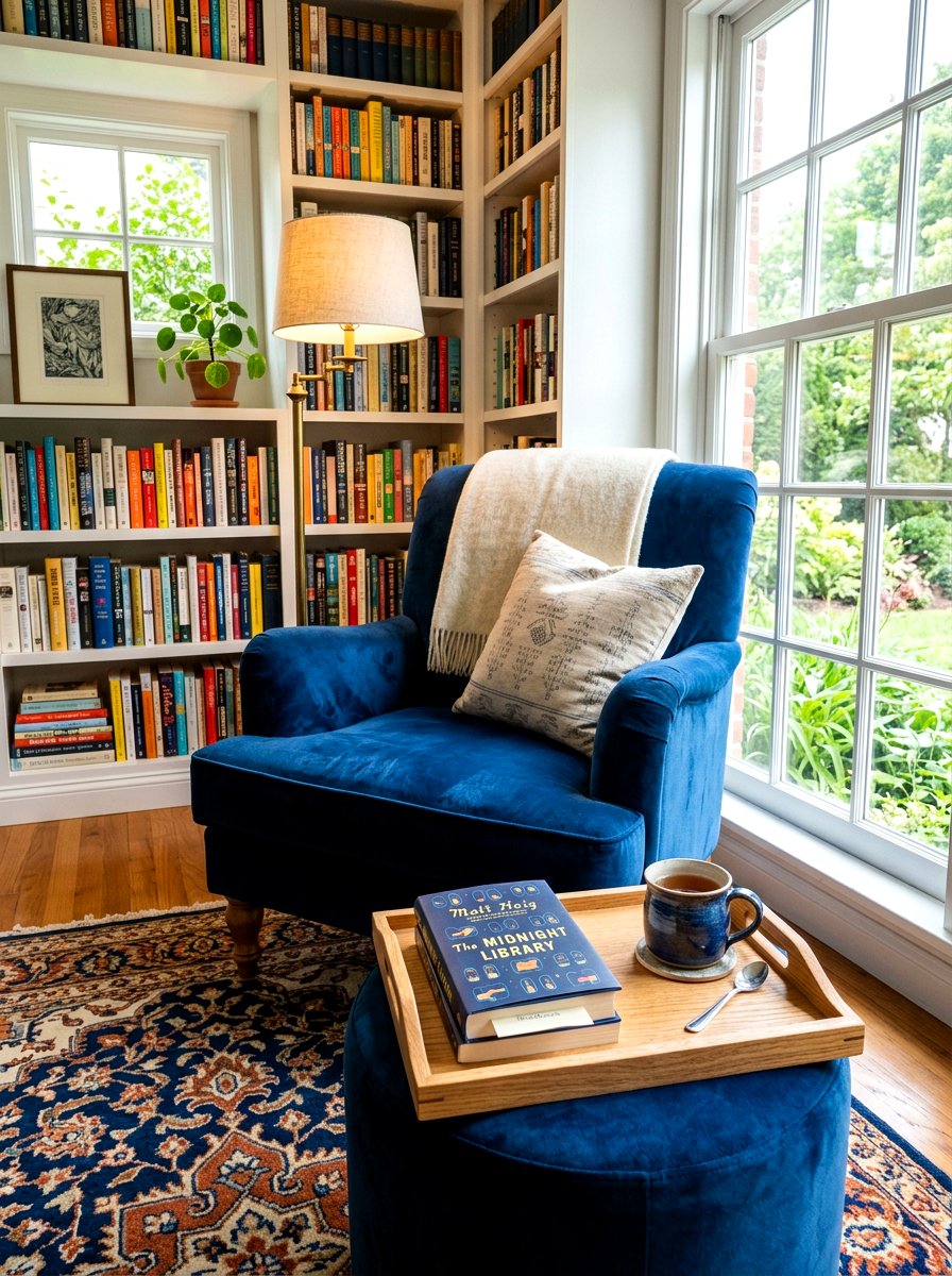 Reading Nook Book Tray - 30 decorative tray ideas