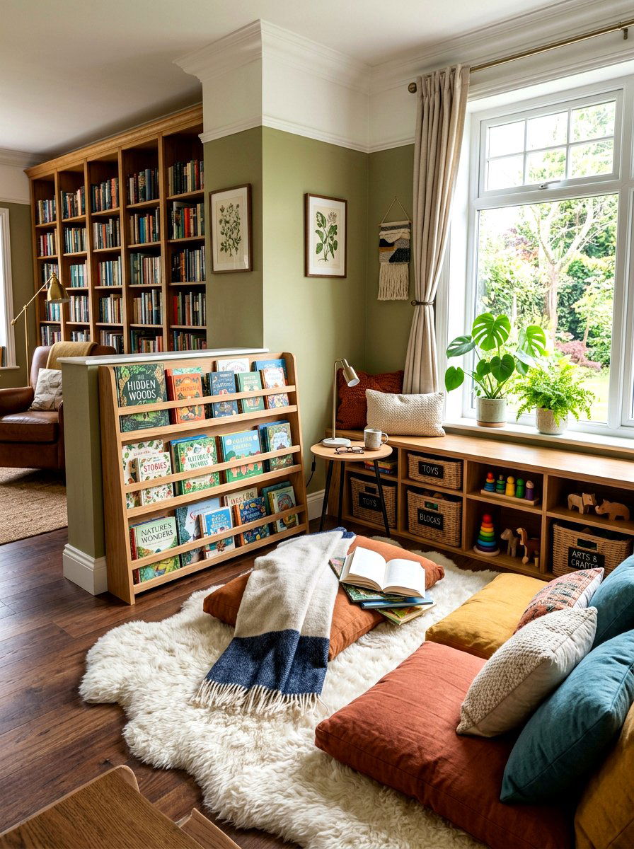 Reading Nook Bookcase - 30 toy storage ideas