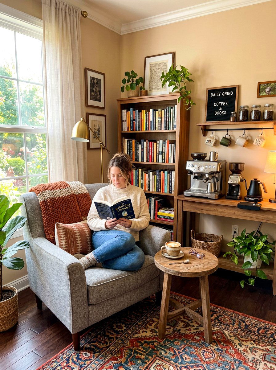 Reading Nook Coffee Corner - 30 bedroom coffee corner ideas