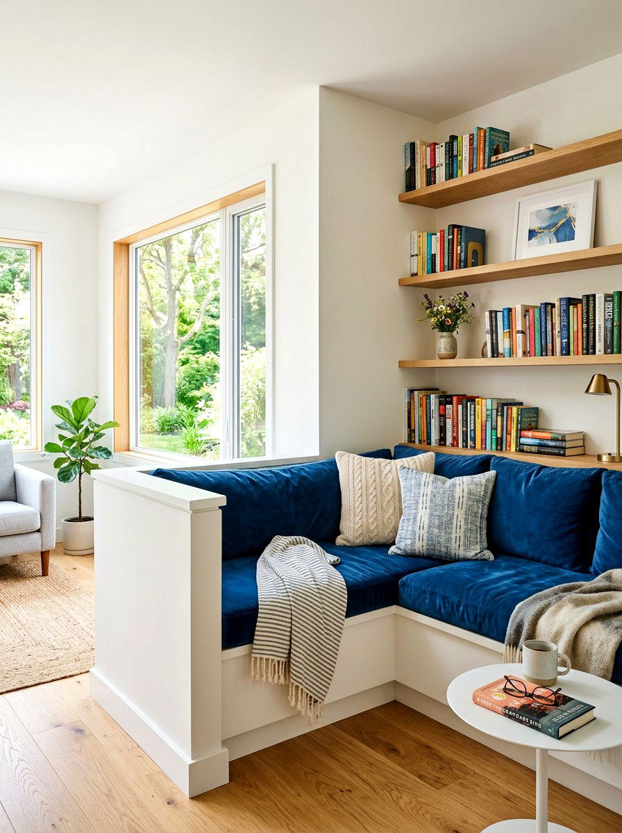 Reading Nook Corner Wall - 30 half wall zoning ideas