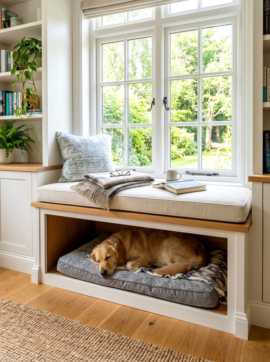 Reading Nook Dog Bed - 30 pet bed nook ideas