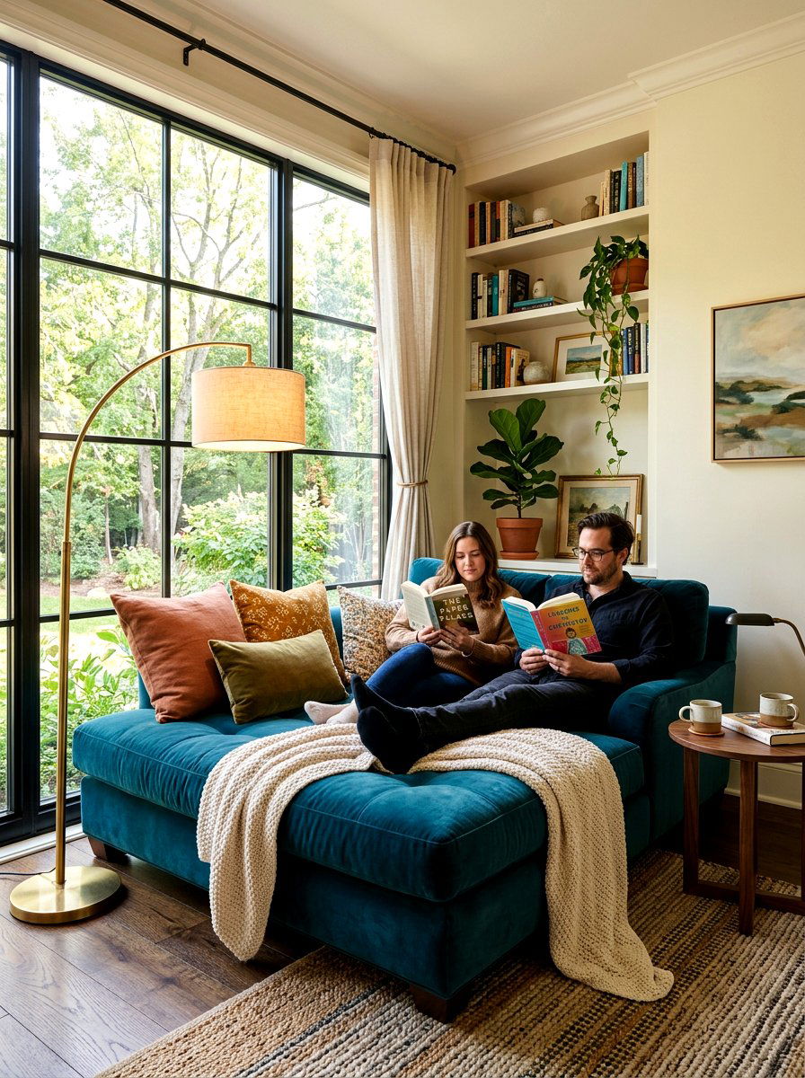 Reading Nook For Two - 30 quiet romance home ideas