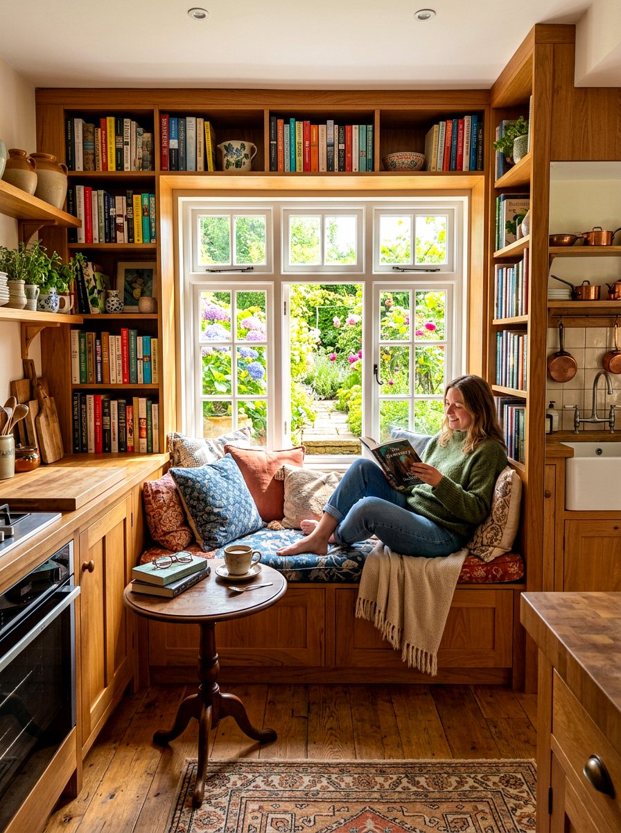 Reading Nook In Kitchen - 30 library kitchen ideas
