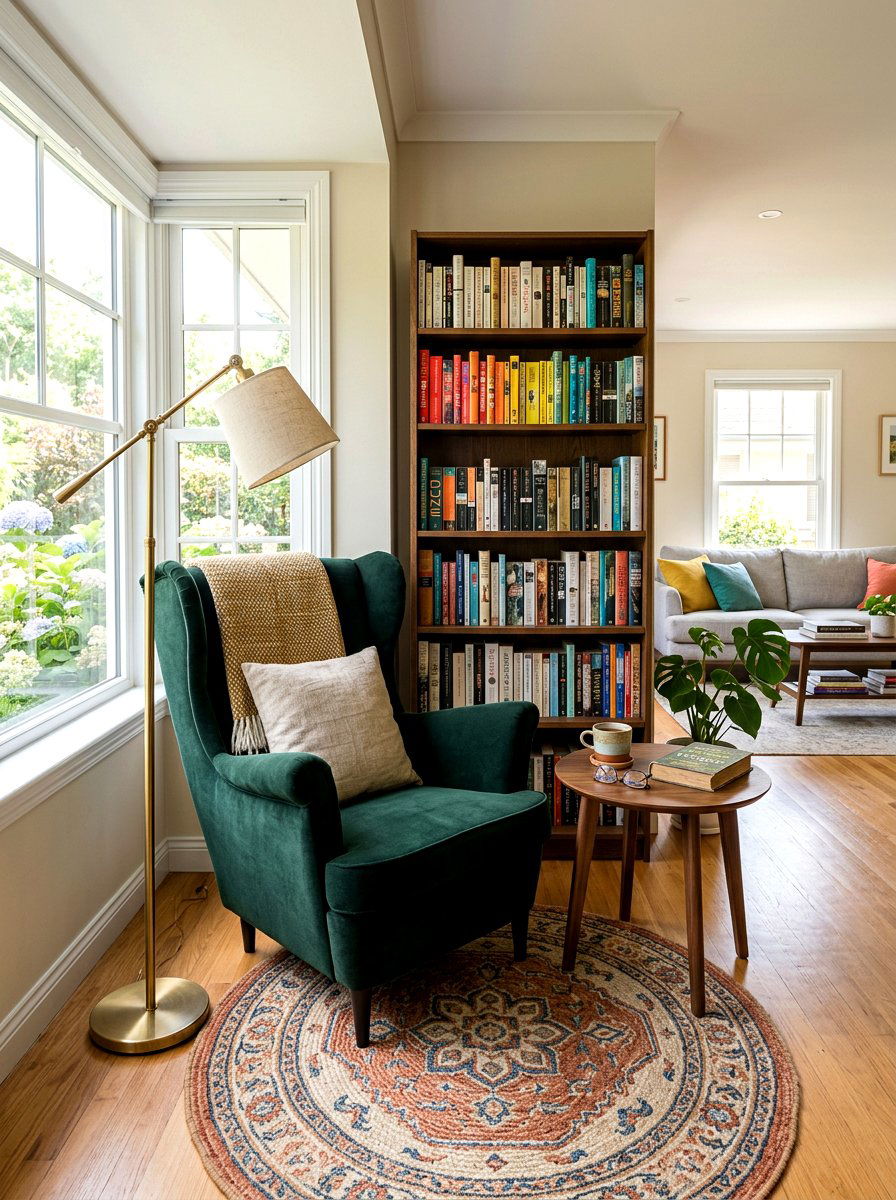 Reading Nook Living Room - 30 rectangle living room layout ideas