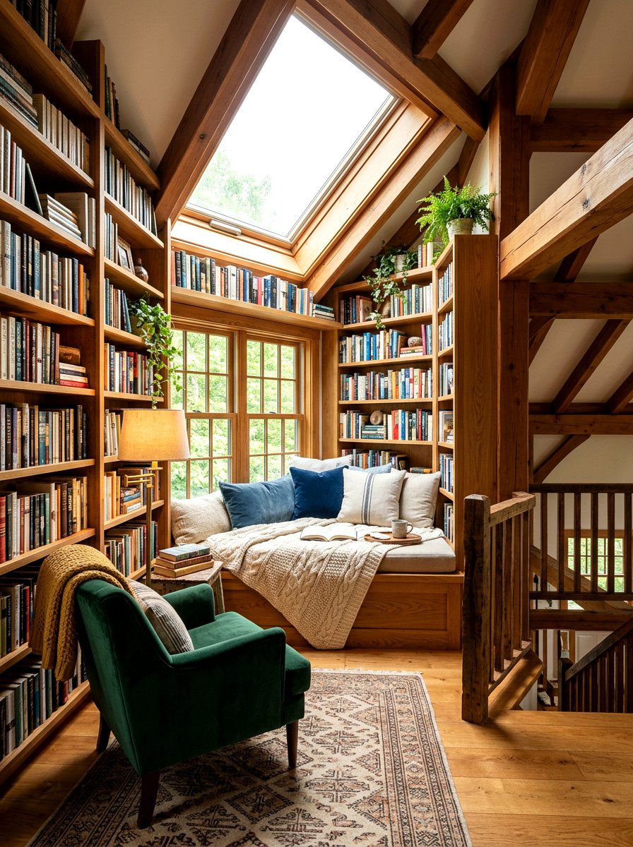 Reading Nook Loft - 30 upstairs loft ideas