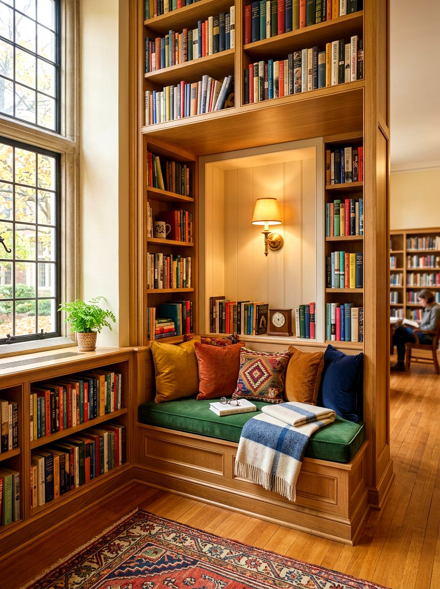 Reading Nook Niche - 30 niche shelf styling ideas