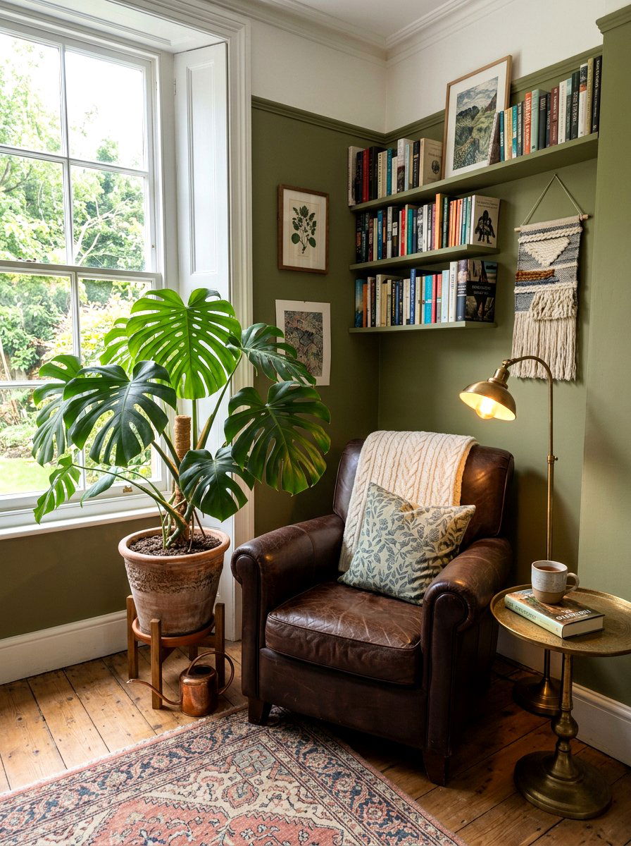 Reading Nook Plant - 30 plant corner styling ideas