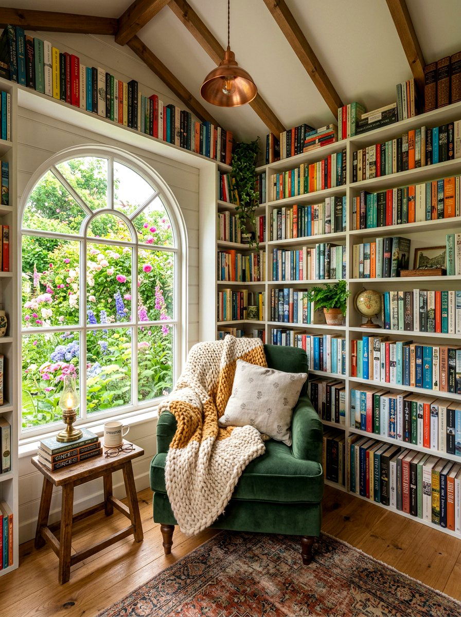 Reading Nook Shed - 30 cozy backyard room ideas