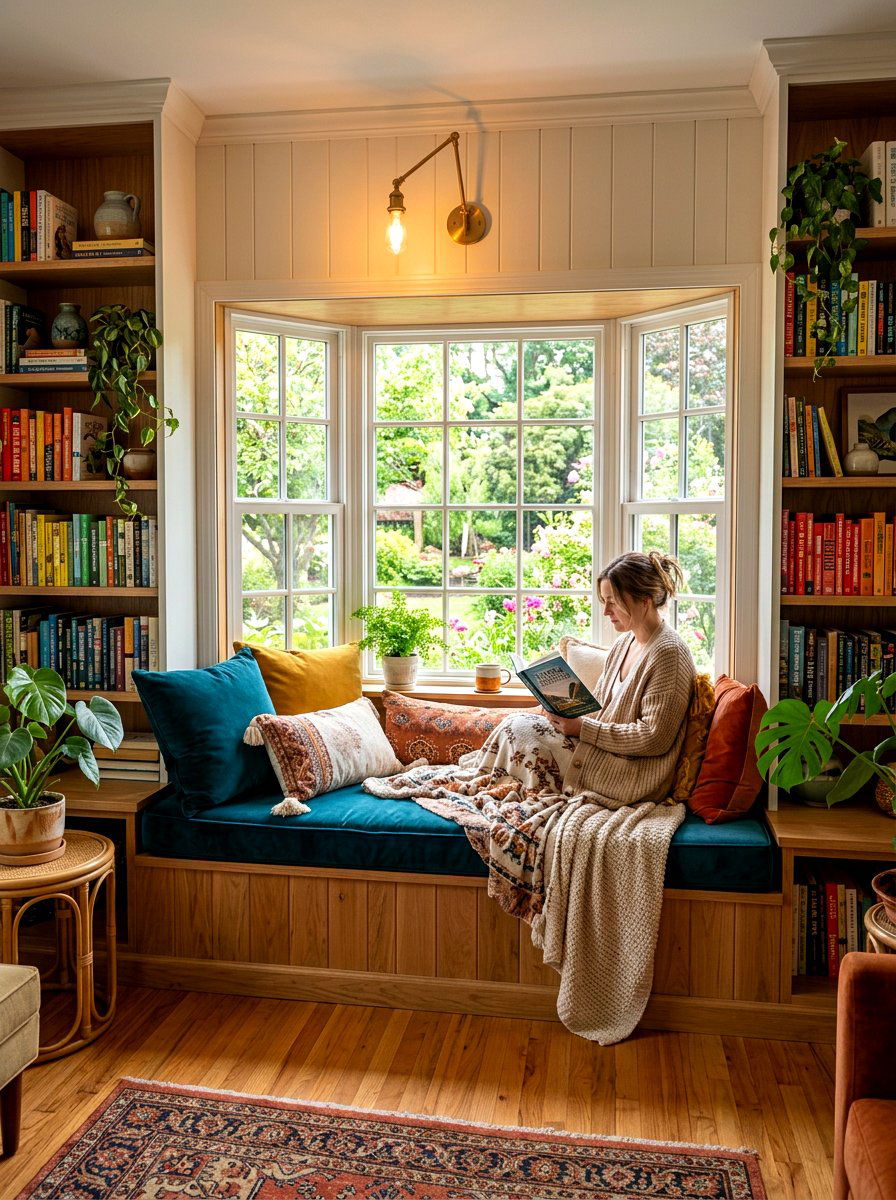 Reading Nook With Books - 30 book filled room ideas