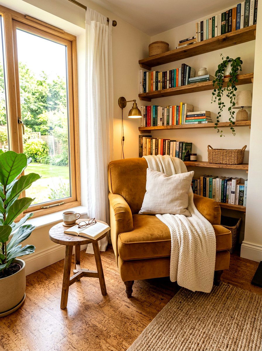 Reading Nook With Cork Flooring - 30 clean air room ideas