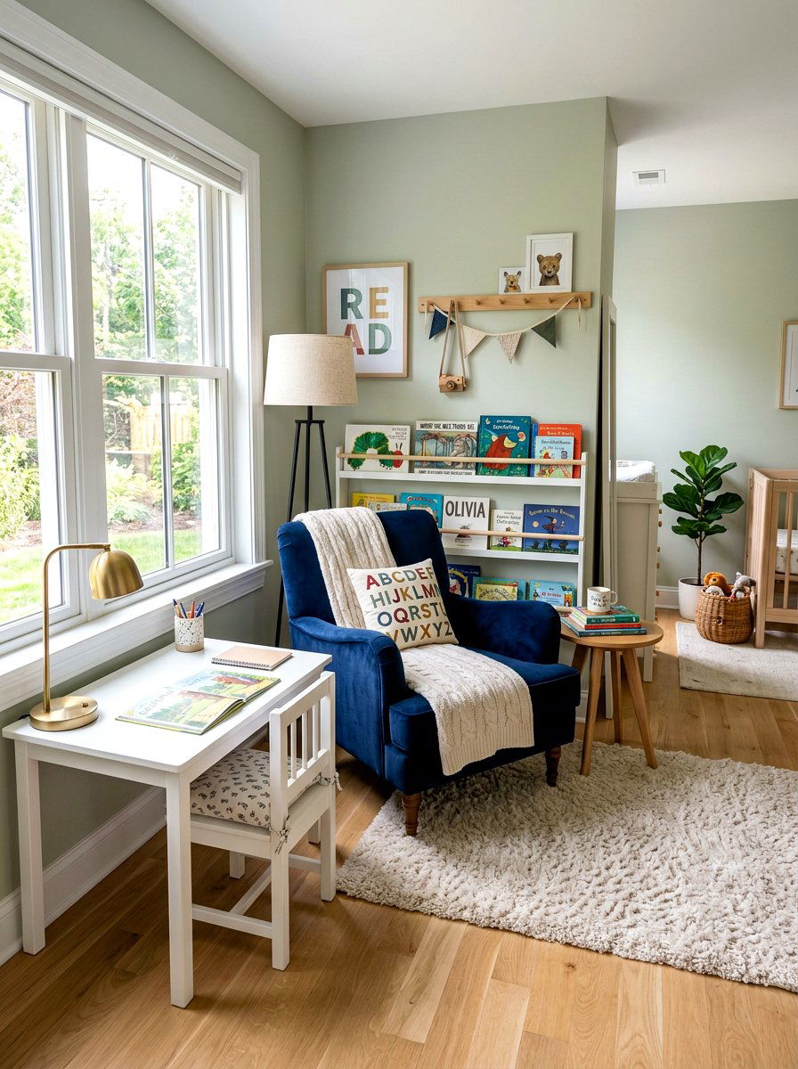 Reading Nook With Desk - 30 kids study corner ideas